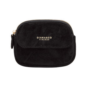 Portefeuille Diana & Co Firenze Noir en Daim